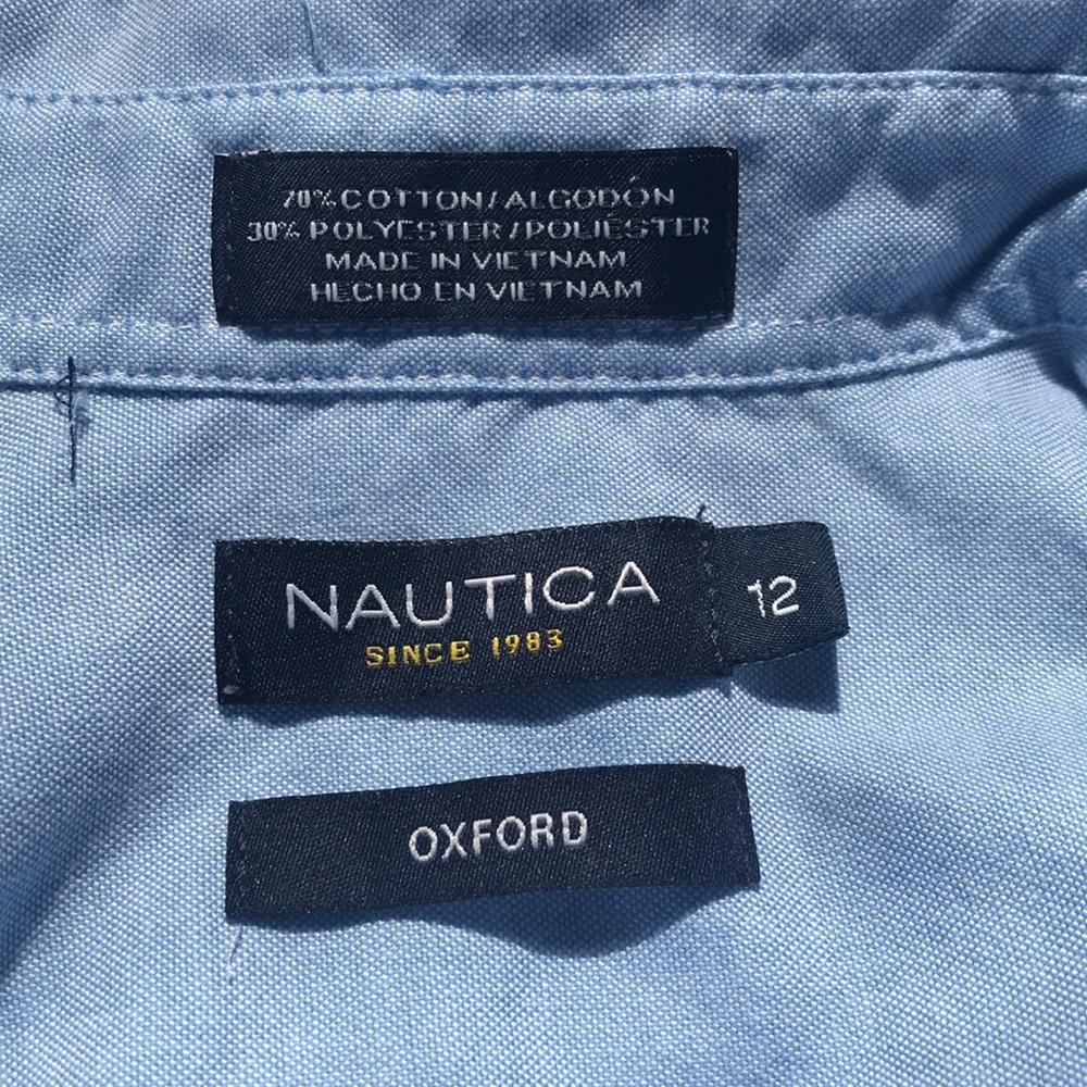 NWT Nautica oxford light blue shirt